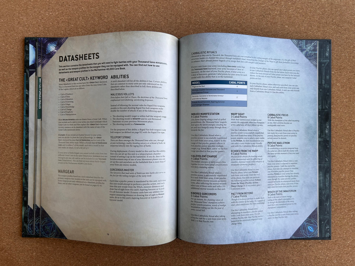 Warhammer 40K 9th Edition - Thousand Sons Codex - Hardcover (2020)