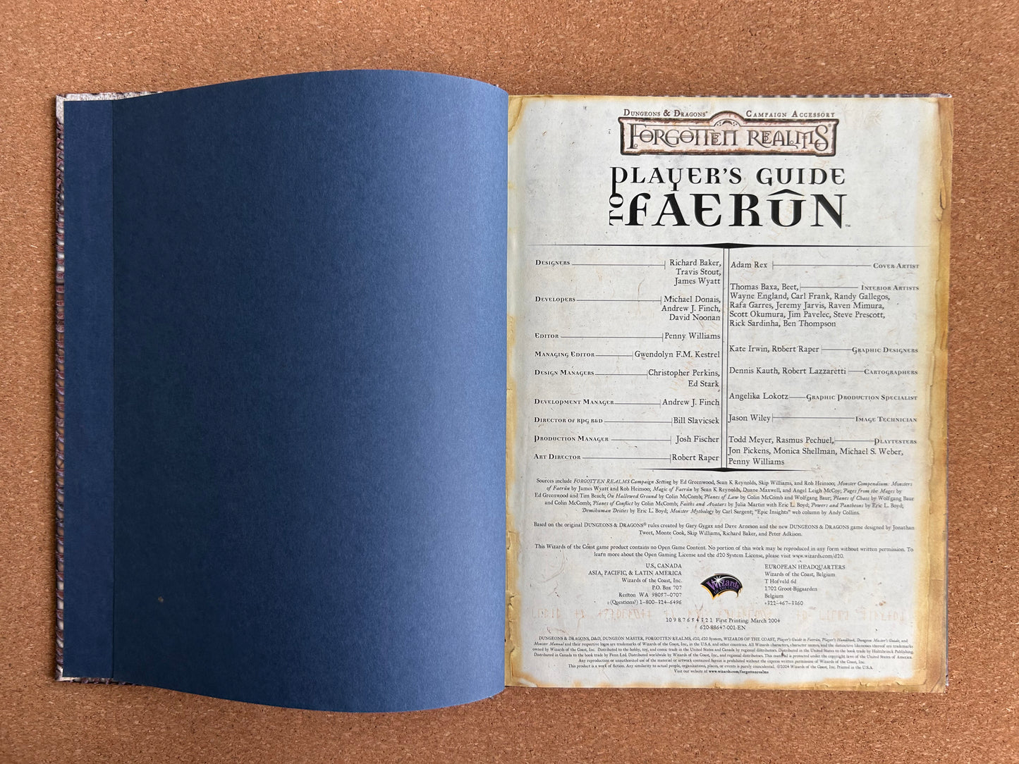 Dungeons & Dragons 3.0/3.5 Forgotten Realms - Player’s Guide to Faerun - WOTC Hardcover (2004)