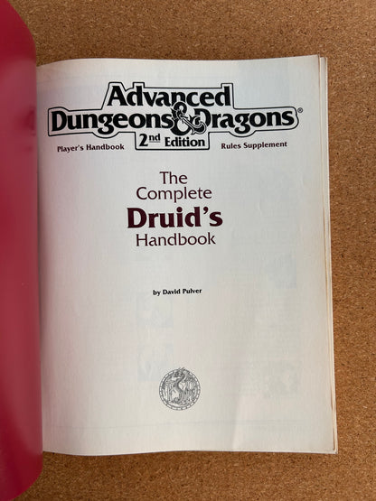 Advanced Dungeons & Dragons - The Complete Druid’s Handbook - TSR2150 - Paperback (1994)
