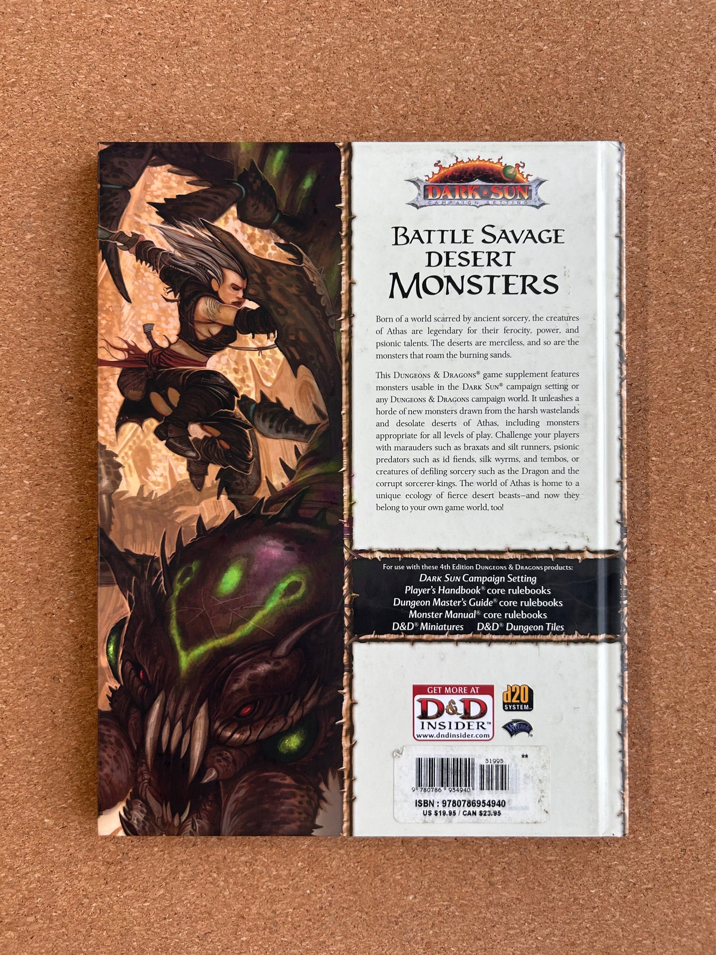 Dungeons & Dragons 4th Edition - Dark Sun Creature Catalog - WOTC Hardcover (2010)