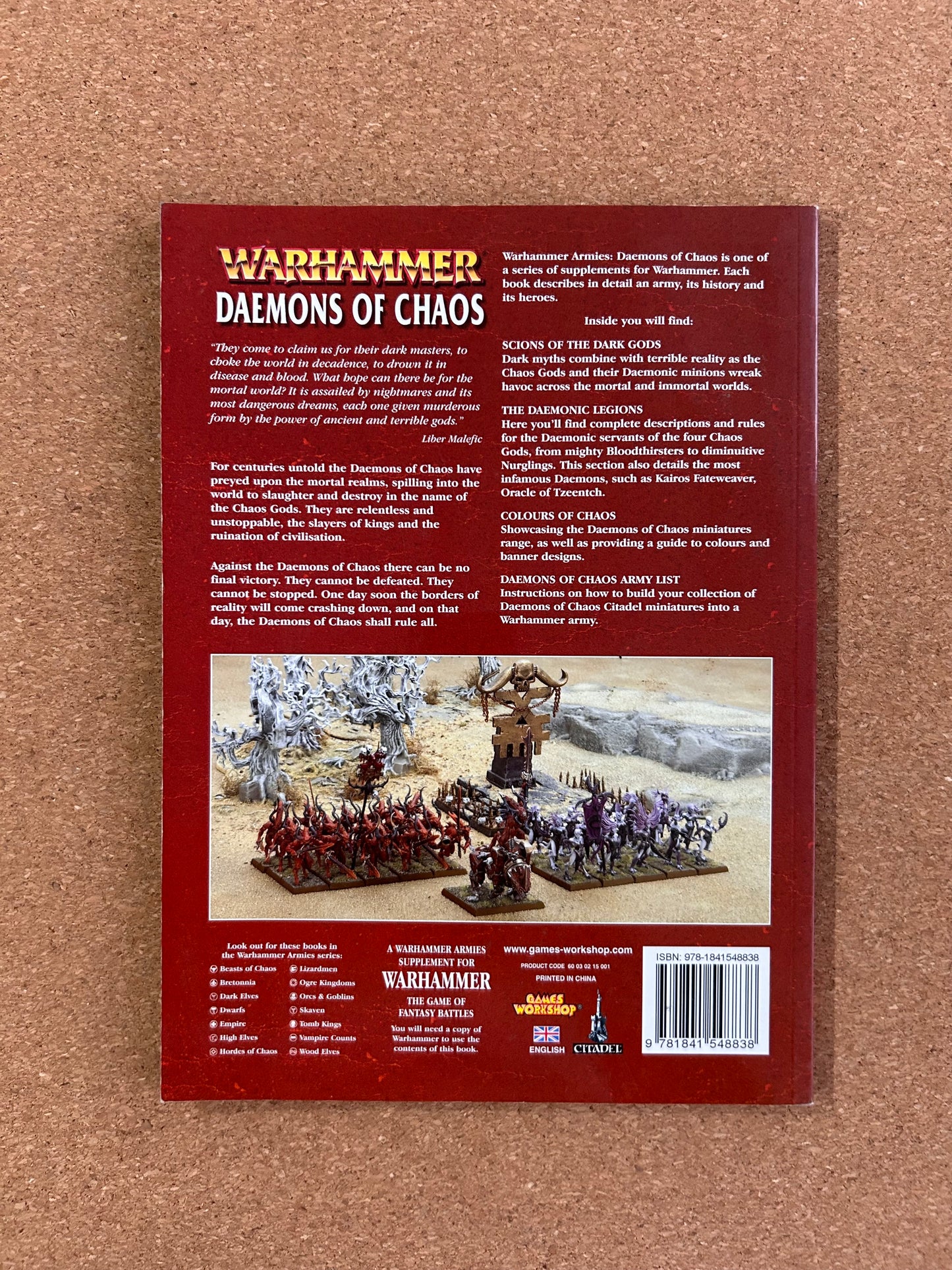 Warhammer Fantasy Armies Codex - Daemons of Chaos - Games Workshop Paperback (2007)