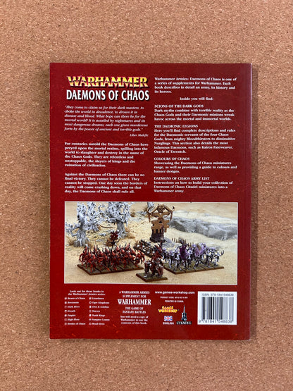Warhammer Fantasy Armies Codex - Daemons of Chaos - Games Workshop Paperback (2007)