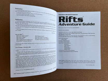 Rifts Adventure Guide - Palladium Books Paperback 1st Print (2002)