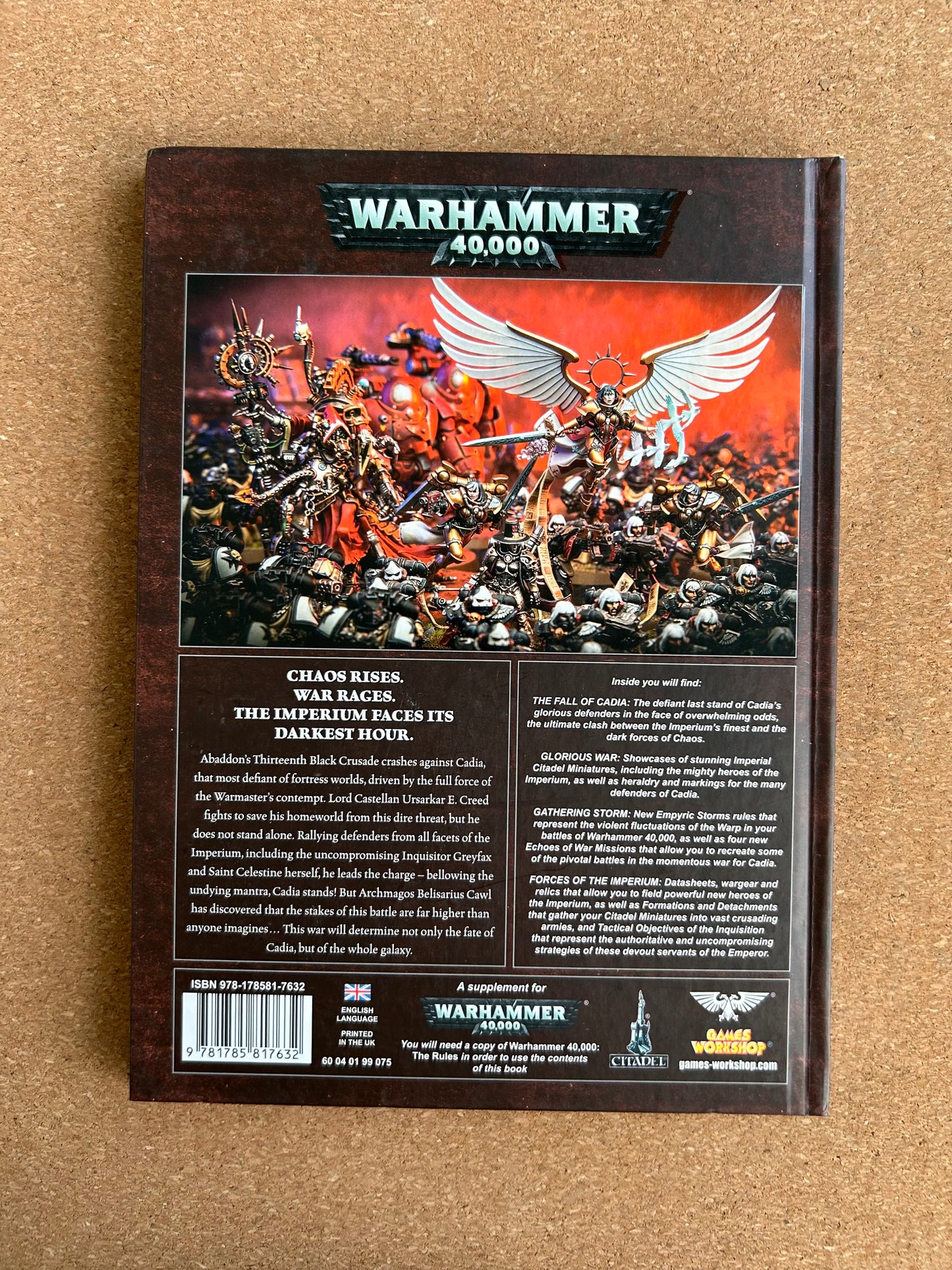 Warhammer 40K Supplement - Gathering Storm I Fall of Cadia - Games Workshop Hardcover (2017)