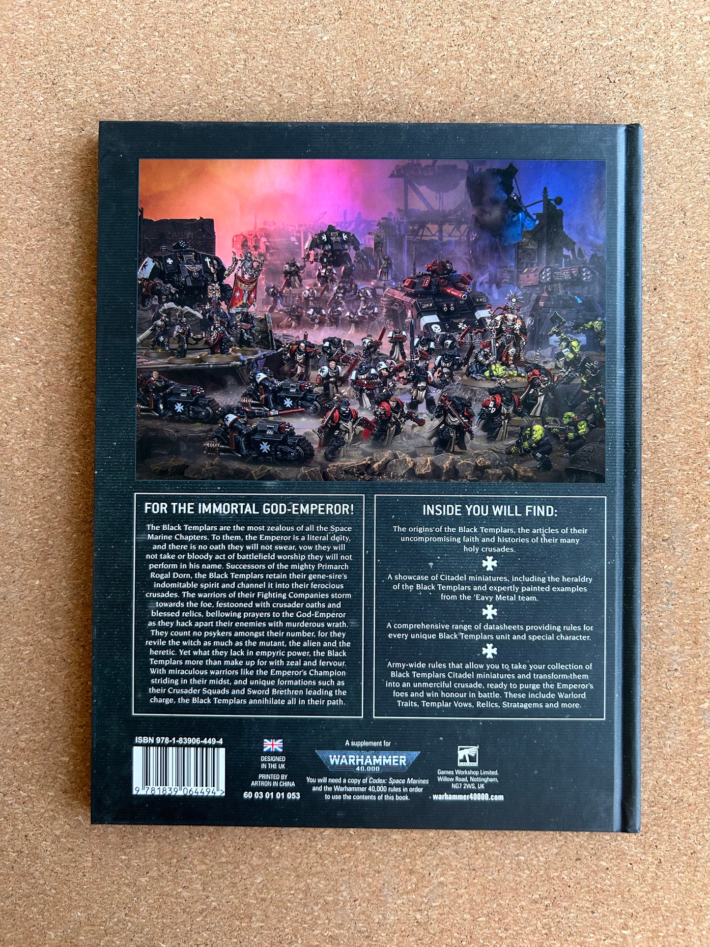 Warhammer 40K 9th Edition - Black Templars Codex - Hardcover (2021)