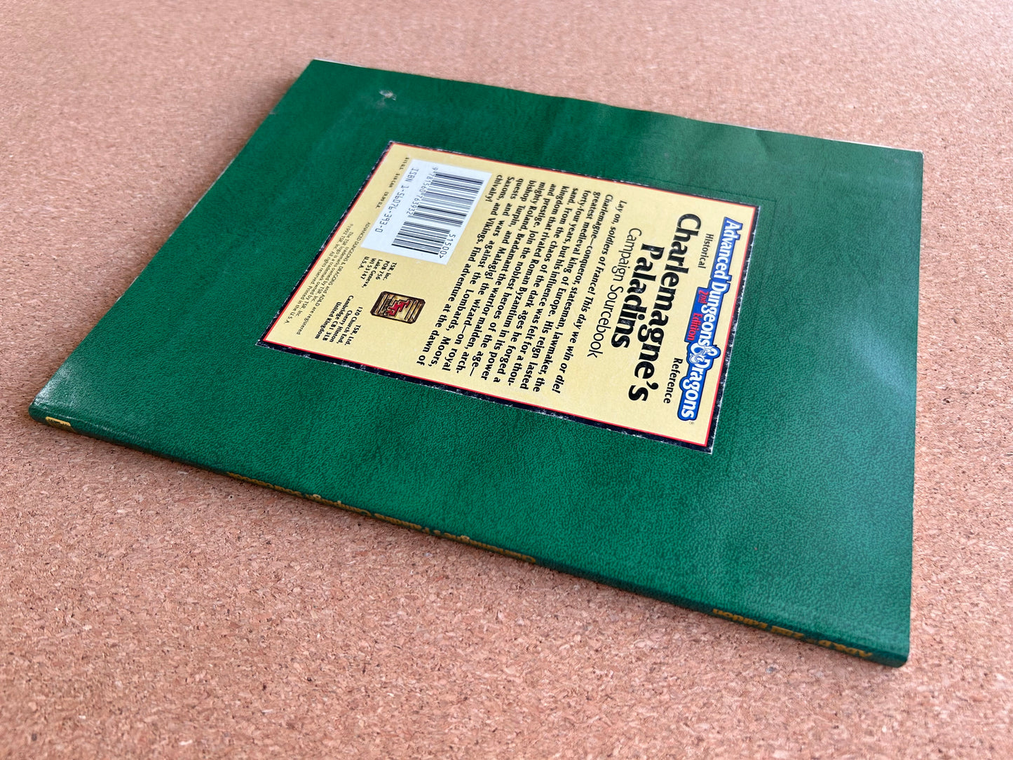 Advanced Dungeons & Dragons Historical Reference - Charlemagne’s Paladins Campaign Sourcebook - HR2 TSR9323 - Paperback (1992) with Map