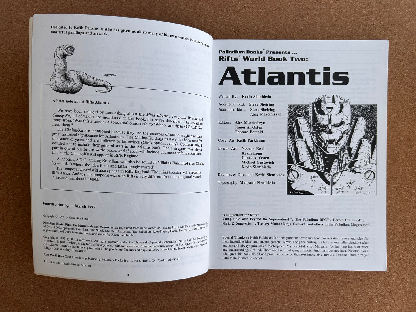 Rifts World Book Two: Atlantis - Palladium Books Paperback (1995)