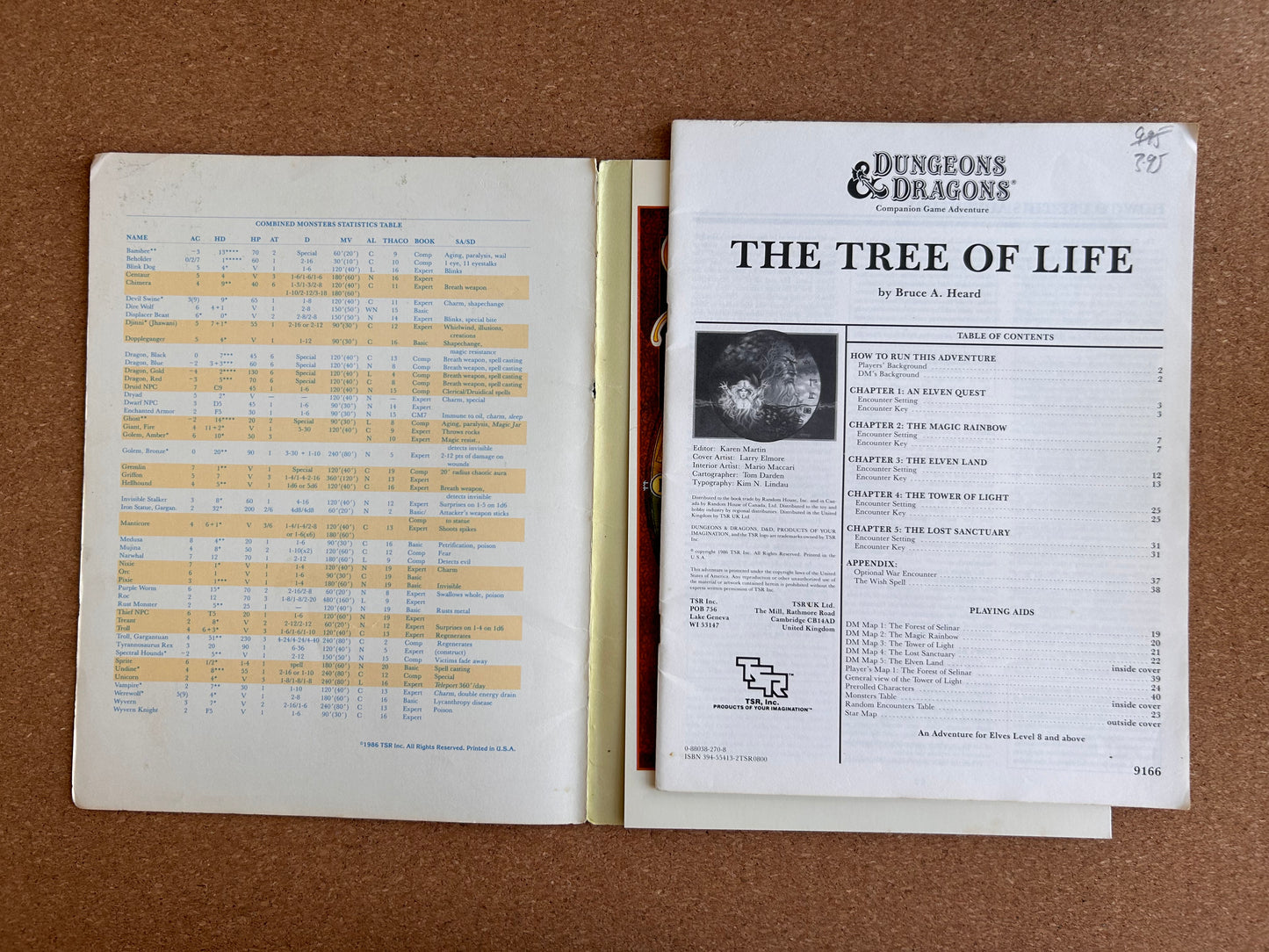Dungeons & Dragons Adventure - The Tree of Life - TSR9166 - Paperback (1986)
