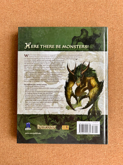 Pathfinder First Edition - Bestiary - Paizo Hardcover (2011)
