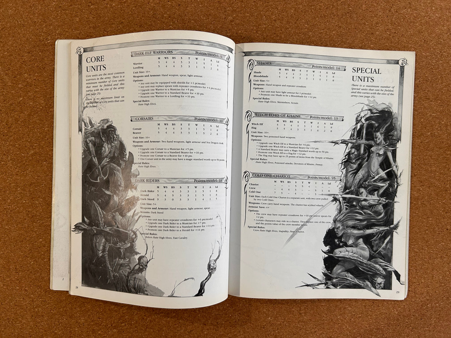 Warhammer Fantasy Armies Codex - Dark Elves - Games Workshop Paperback (2001)