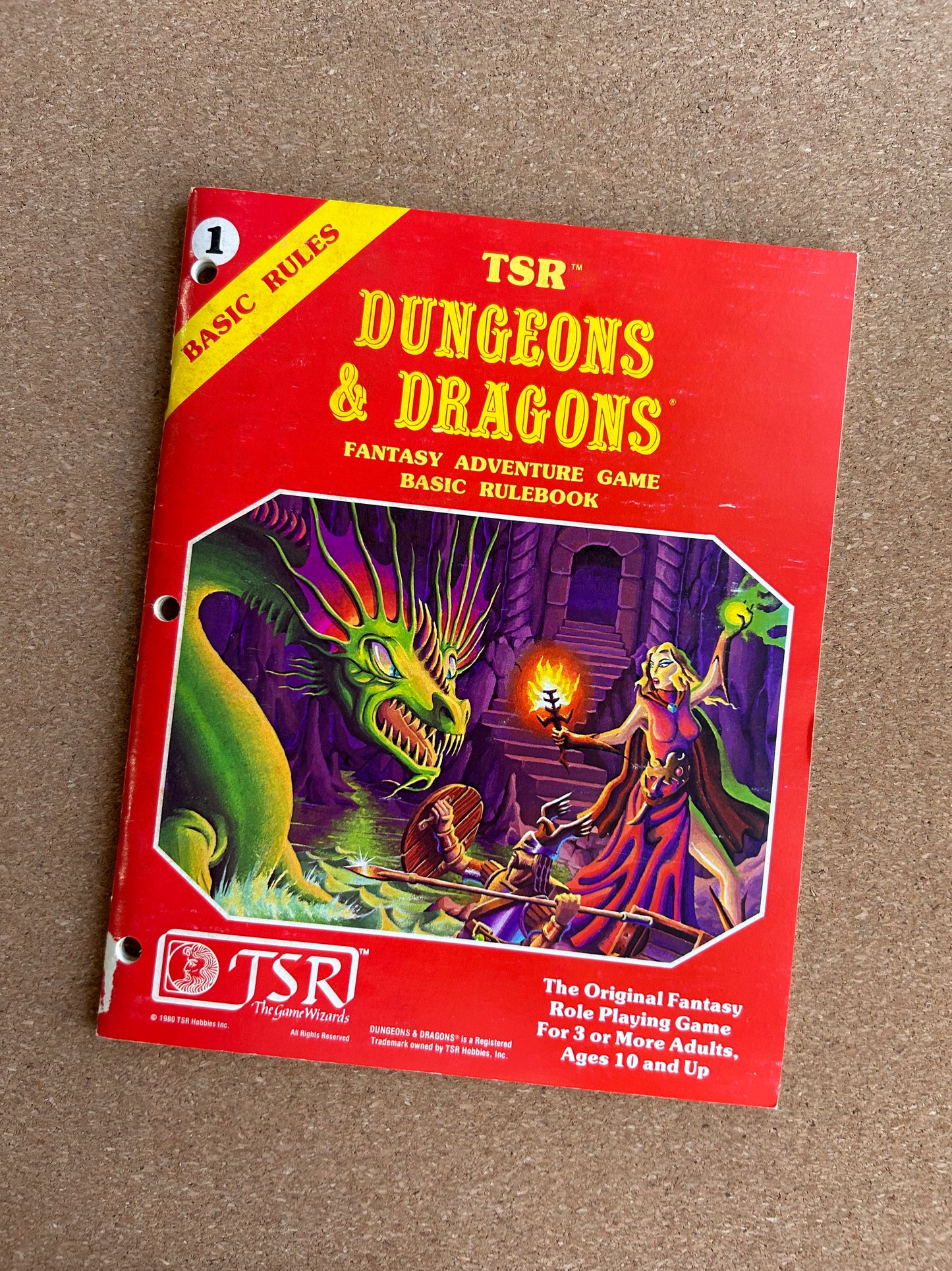 Dungeons & Dragons Basic Rules - Fantasy Adventure Game Basic Rulebook - TSR2014 - Paperback (1981)