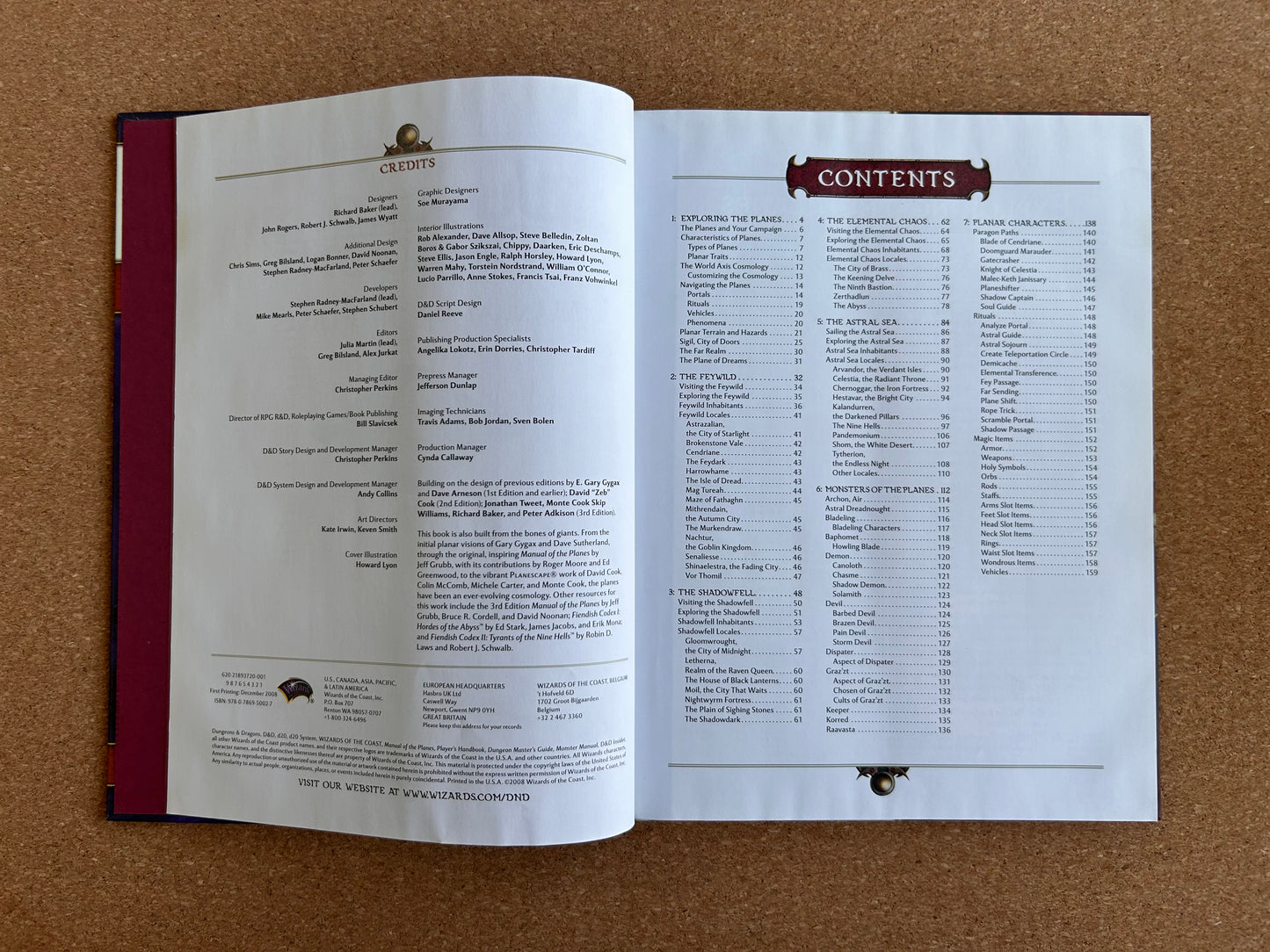 Dungeons & Dragons 4th Edition - Manual of the Planes - WOTC Hardcover (2008)