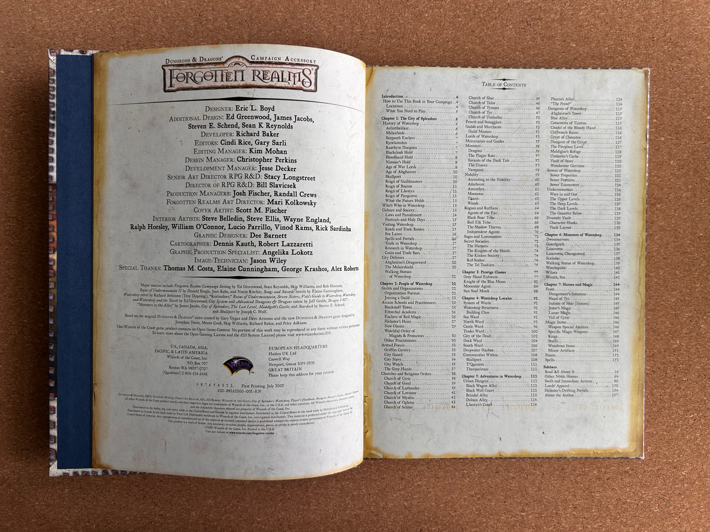 Dungeons & Dragons 3.0/3.5 Forgotten Realms - City of Splendors: Waterdeep - WOTC Hardcover (2005)