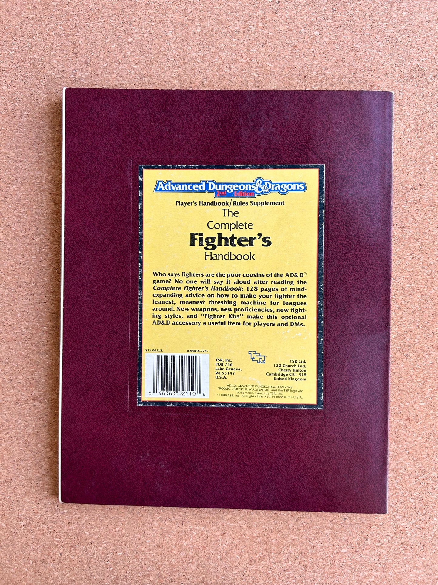 Advanced Dungeons & Dragons - The Complete Fighter’s Handbook - PHBR1 TSR2110 - Paperback (1989)