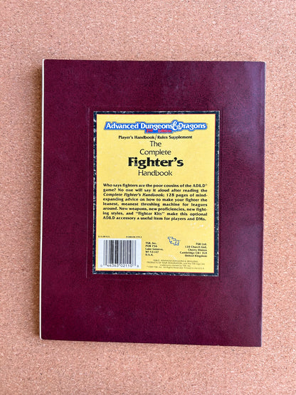 Advanced Dungeons & Dragons - The Complete Fighter’s Handbook - PHBR1 TSR2110 - Paperback (1989)