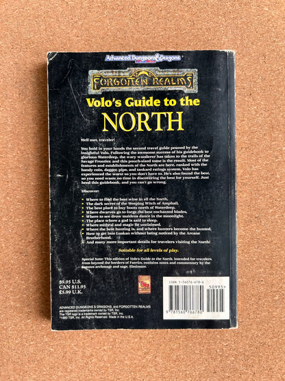 Advanced Dungeons & Dragons Forgotten Realms - Volo’s Guide to the North TSR9393 - Paperback (1993)