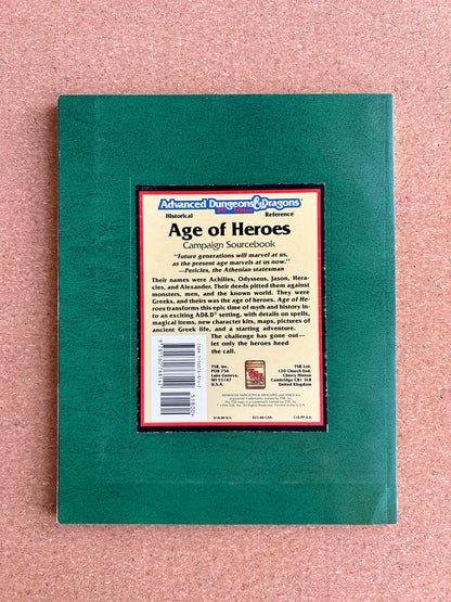 Advanced Dungeons & Dragons Historical Reference - Age of Heroes Campaign Sourcebook - TSR9408 - Paperback (1994) with Map