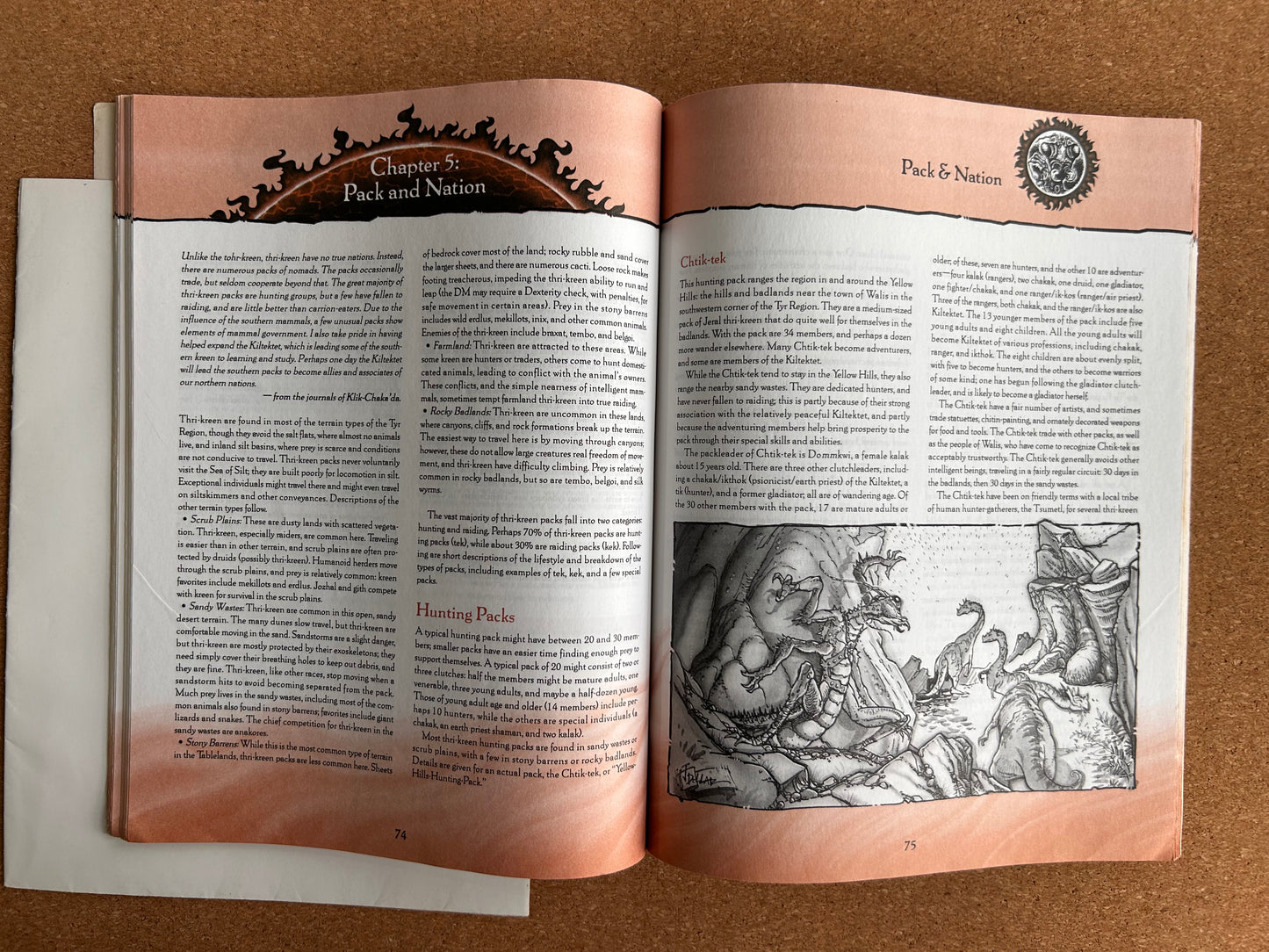 Advanced Dungeons & Dragons Dark Sun - Thri-Kreen of Athas - TSR2437 - Paperback (1995) - With Map