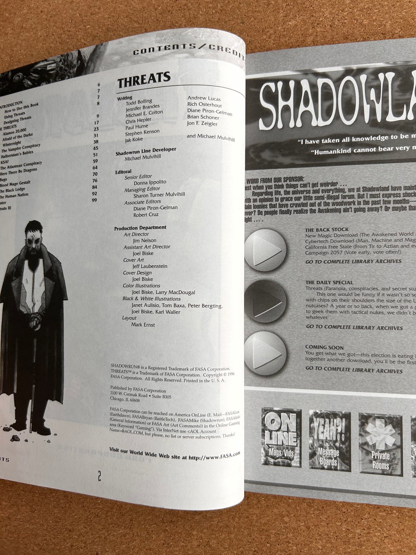 Shadowrun Second Edition - Threats 7121 - FASA Paperback (1996)