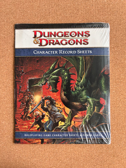 Dungeons & Dragons 4th Edition - Character Record Sheets - WOTC (2008)