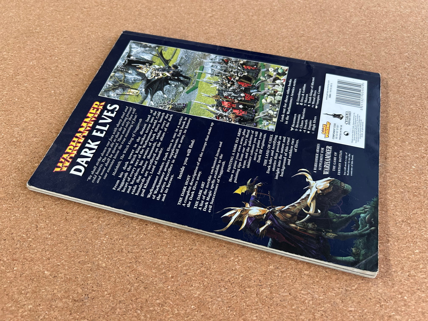 Warhammer Fantasy Armies Codex - Dark Elves - Games Workshop Paperback (2001)