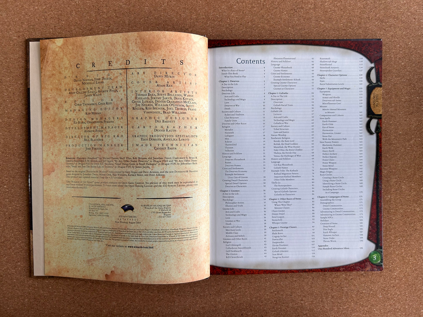 Dungeons & Dragons 3.0/3.5 - Races of Stone - WOTC Hardcover (2004)