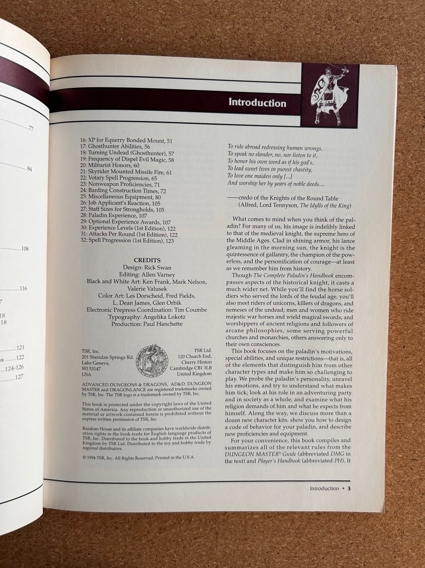 Advanced Dungeons & Dragons - The Complete Paladin’s Handbook - TSR2147 - Paperback (1994)