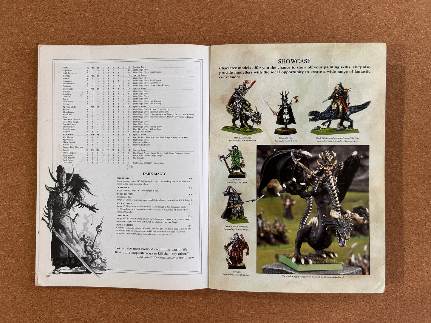 Warhammer Fantasy Armies Codex - Dark Elves - Games Workshop Paperback (2001)
