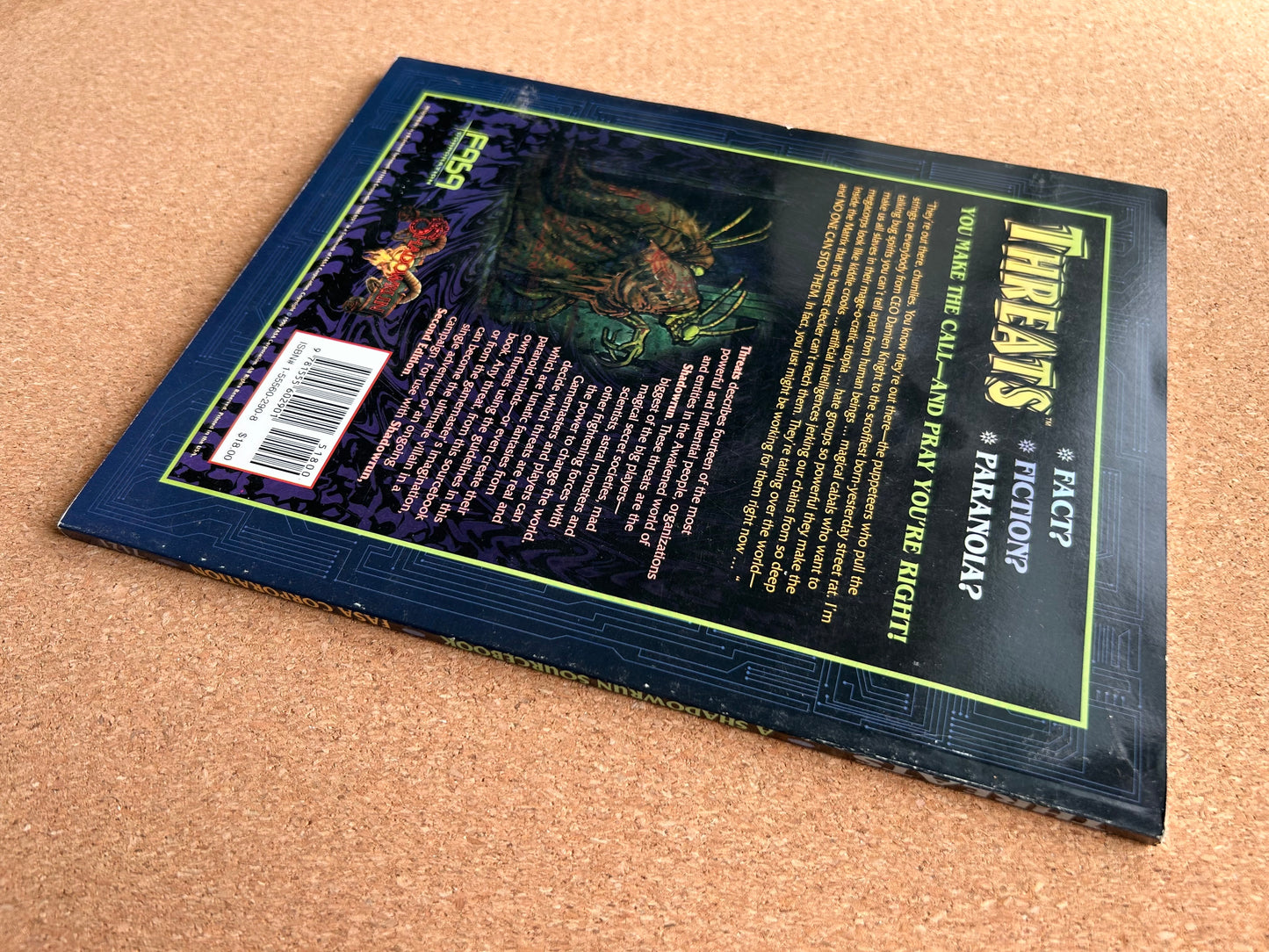 Shadowrun Second Edition - Threats 7121 - FASA Paperback (1996)