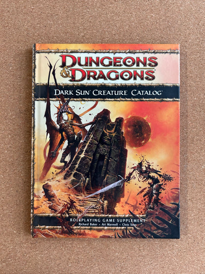 Dungeons & Dragons 4th Edition - Dark Sun Creature Catalog - WOTC Hardcover (2010)