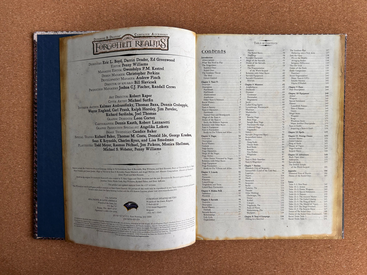 Dungeons & Dragons 3.0/3.5 Forgotten Realms - Serpent Kingdoms - WOTC Hardcover (2004)