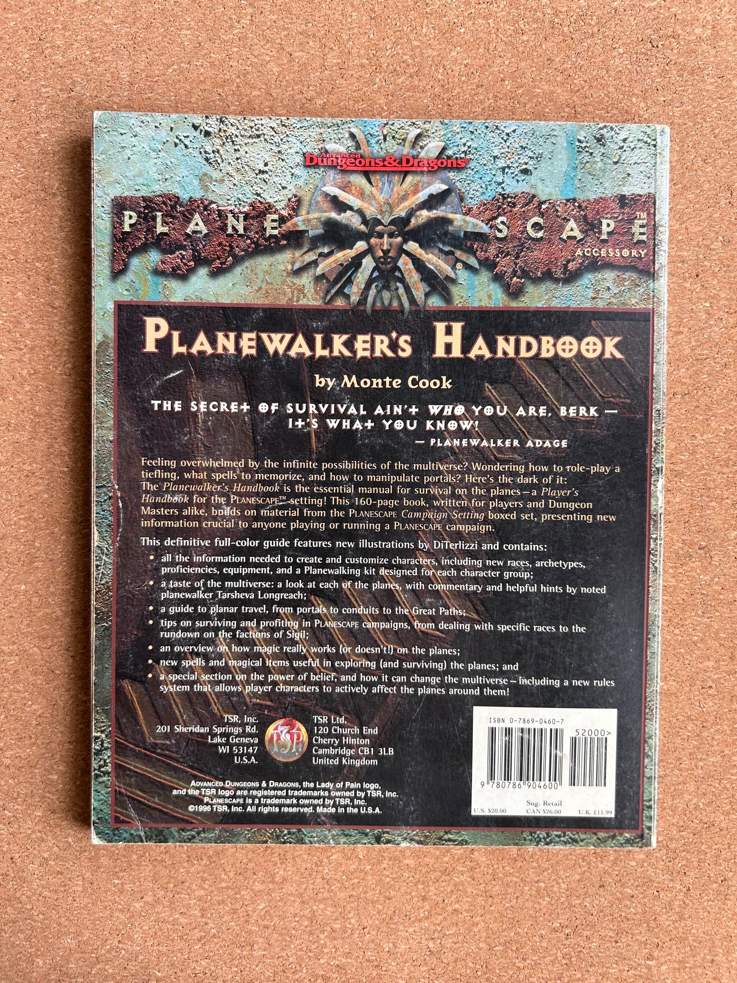 Advanced Dungeons & Dragons Plane Scape - The Planewalker’s Handbook - TSR2620 - Paperback (1996)