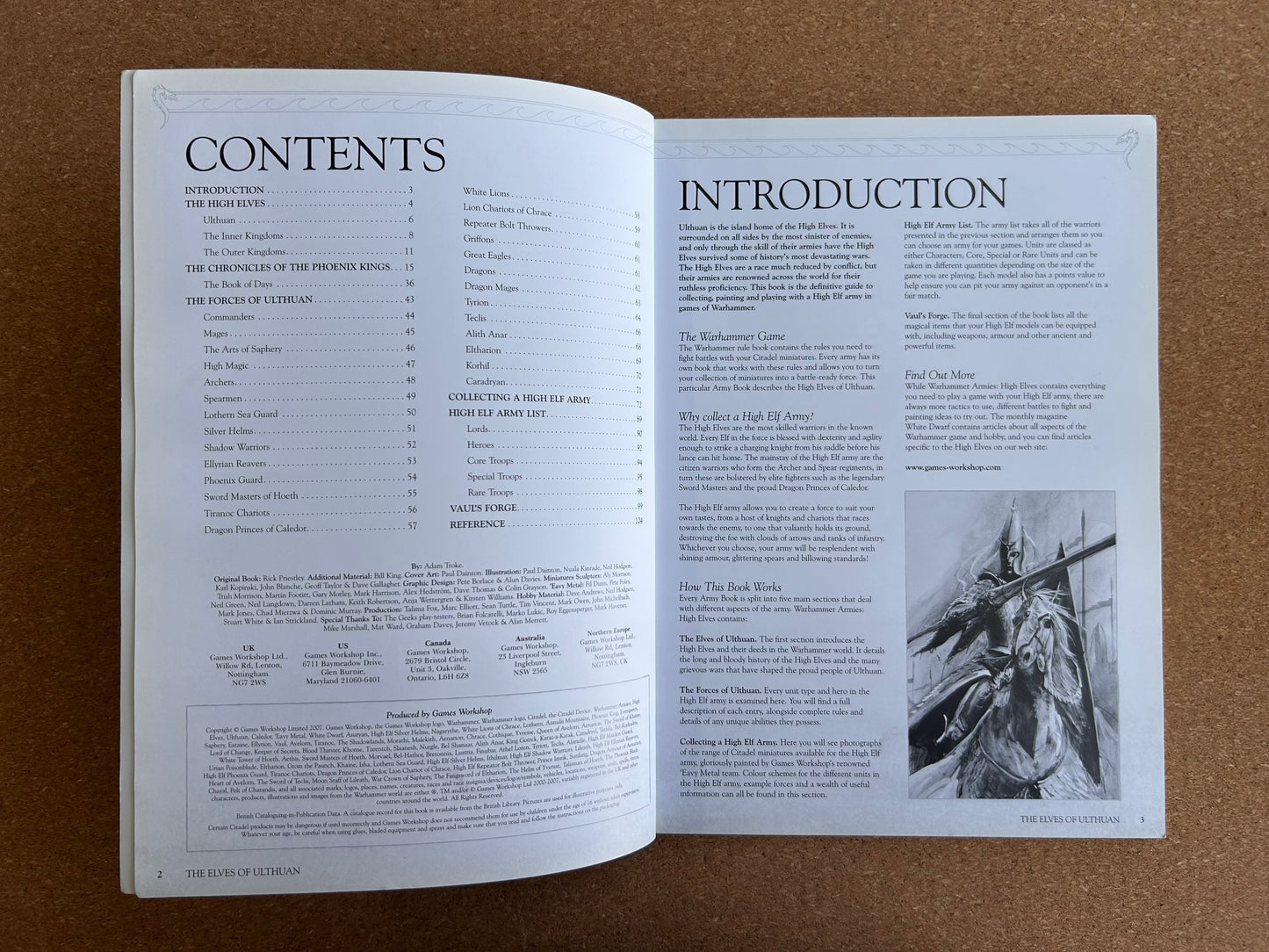Warhammer Fantasy Armies Codex - High Elves - Games Workshop Paperback (2007)