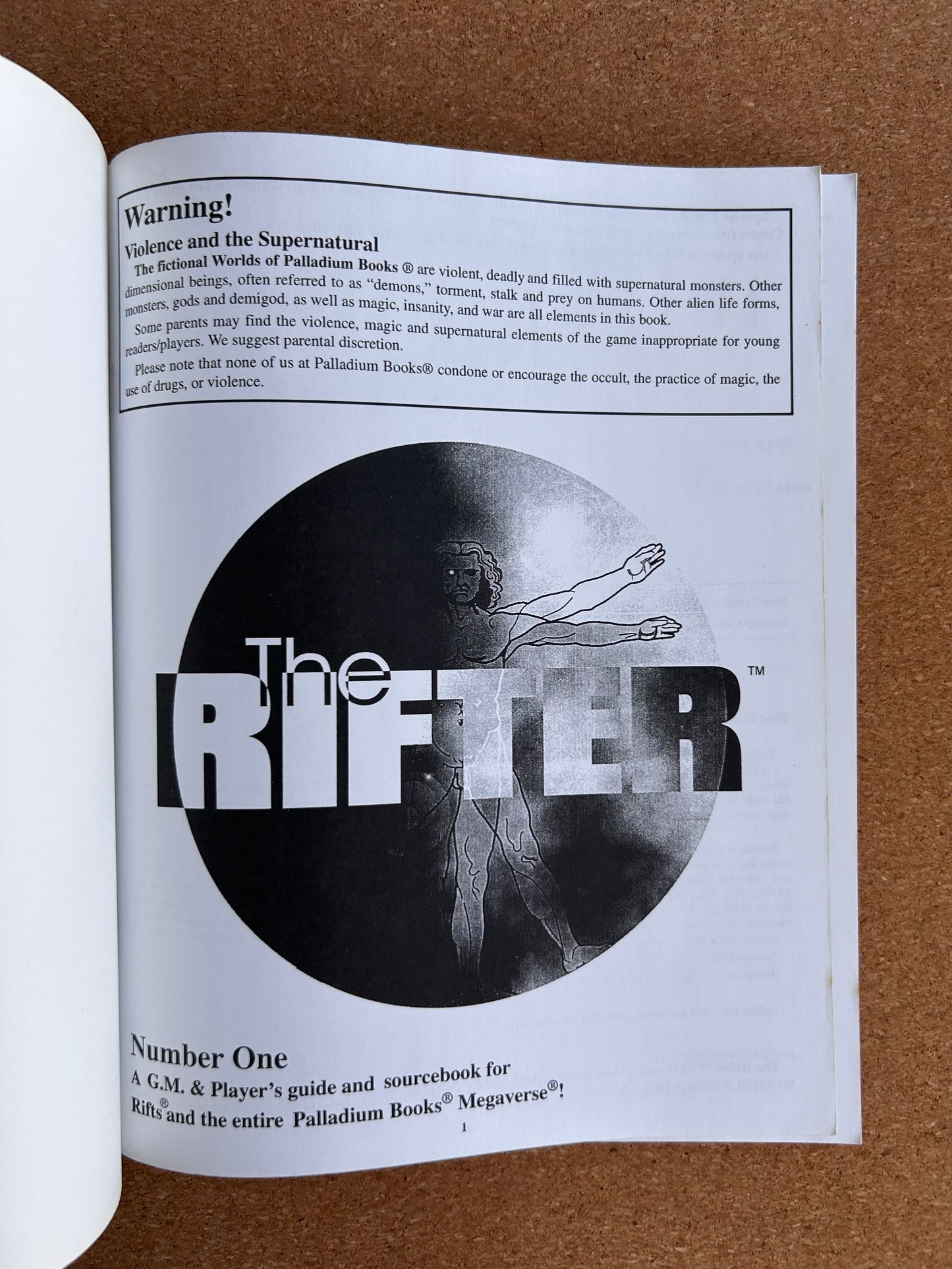 Rifter #1 Guide to the Megaverse - Palladium Books Paperback (1998)