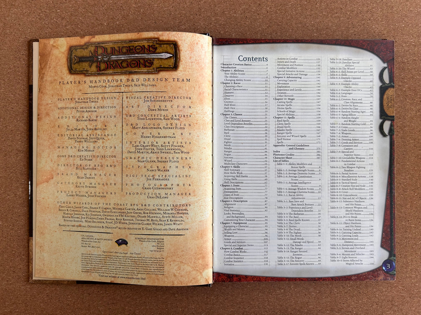 Dungeons & Dragons 3.0/3.5 - Player’s Handbook Core Rulebook I - WOTC Hardcover (2000) - No CD