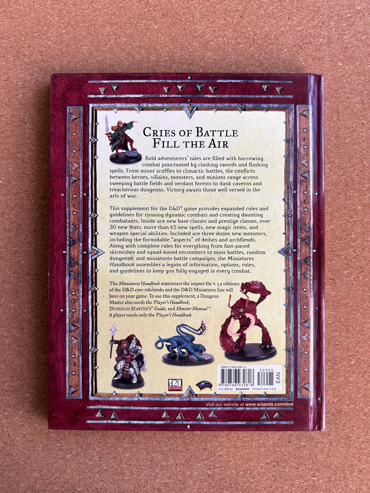 Dungeons & Dragons 3.0/3.5 - Miniatures Handbook - WOTC Hardcover (2003)