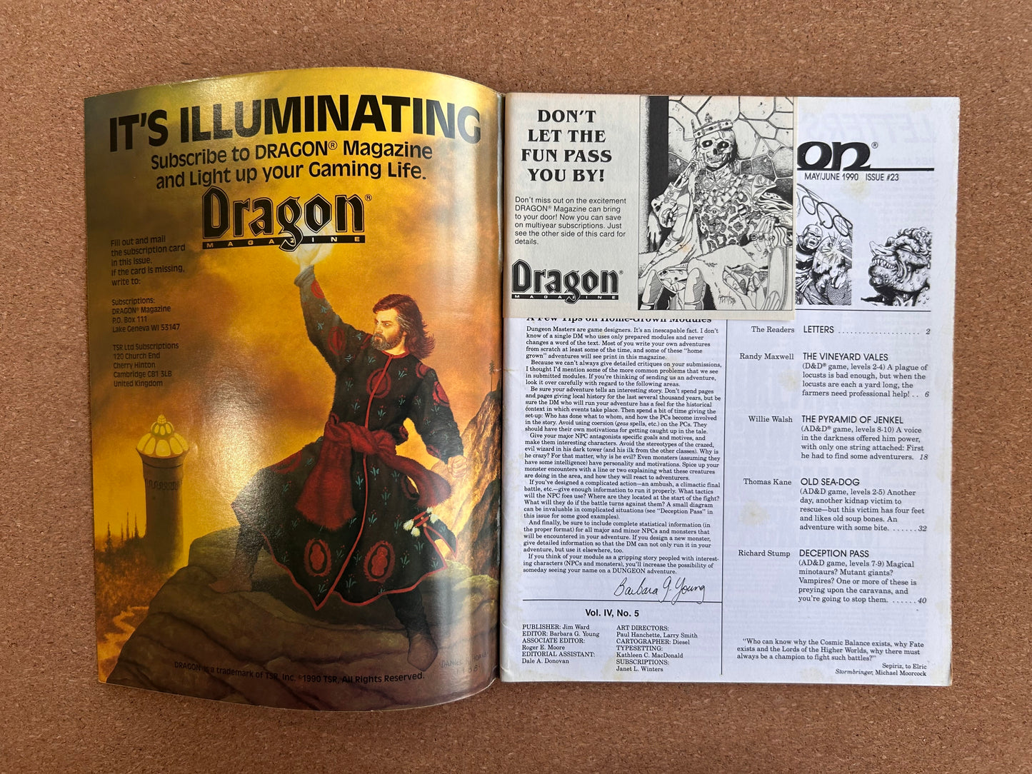Dungeon Magazine Issue #23 - TSR Magazine (May/June, 1990)