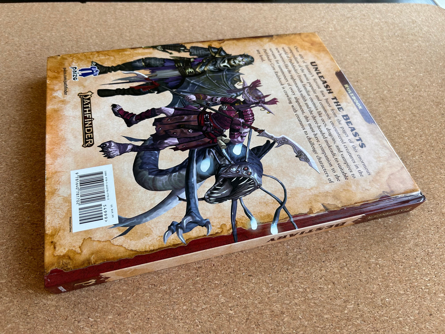 Pathfinder Second Edition - Bestiary - Paizo Hardcover (2019)