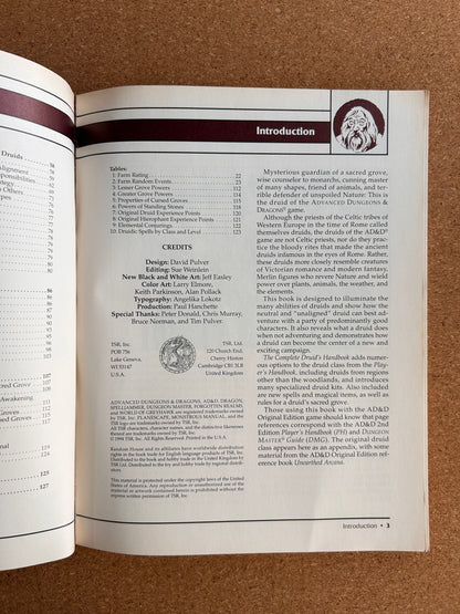 Advanced Dungeons & Dragons - The Complete Druid’s Handbook - TSR2150 - Paperback (1994)