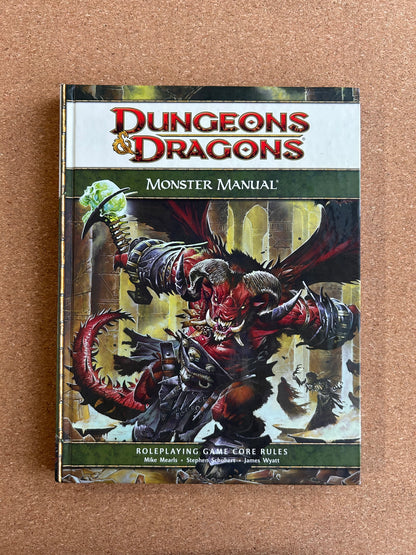 Dungeons & Dragons 4th Edition - Monster Manual - WOTC Hardcover (2008)