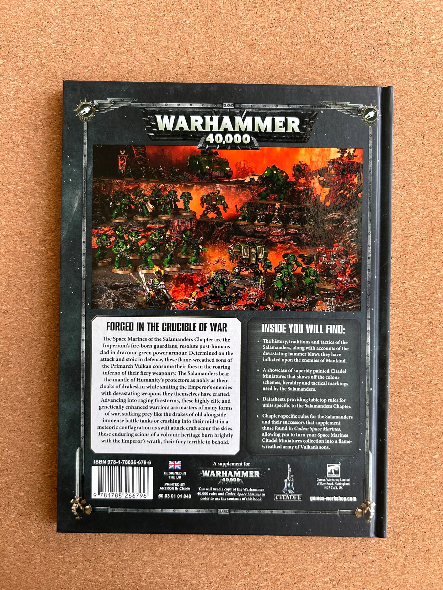 Warhammer 40K 8th Edition - Salamanders Codex Supplement - Games Workshop Hardcover (2019)