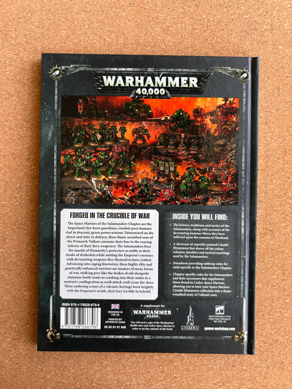 Warhammer 40K 8th Edition - Salamanders Codex Supplement - Games Workshop Hardcover (2019)