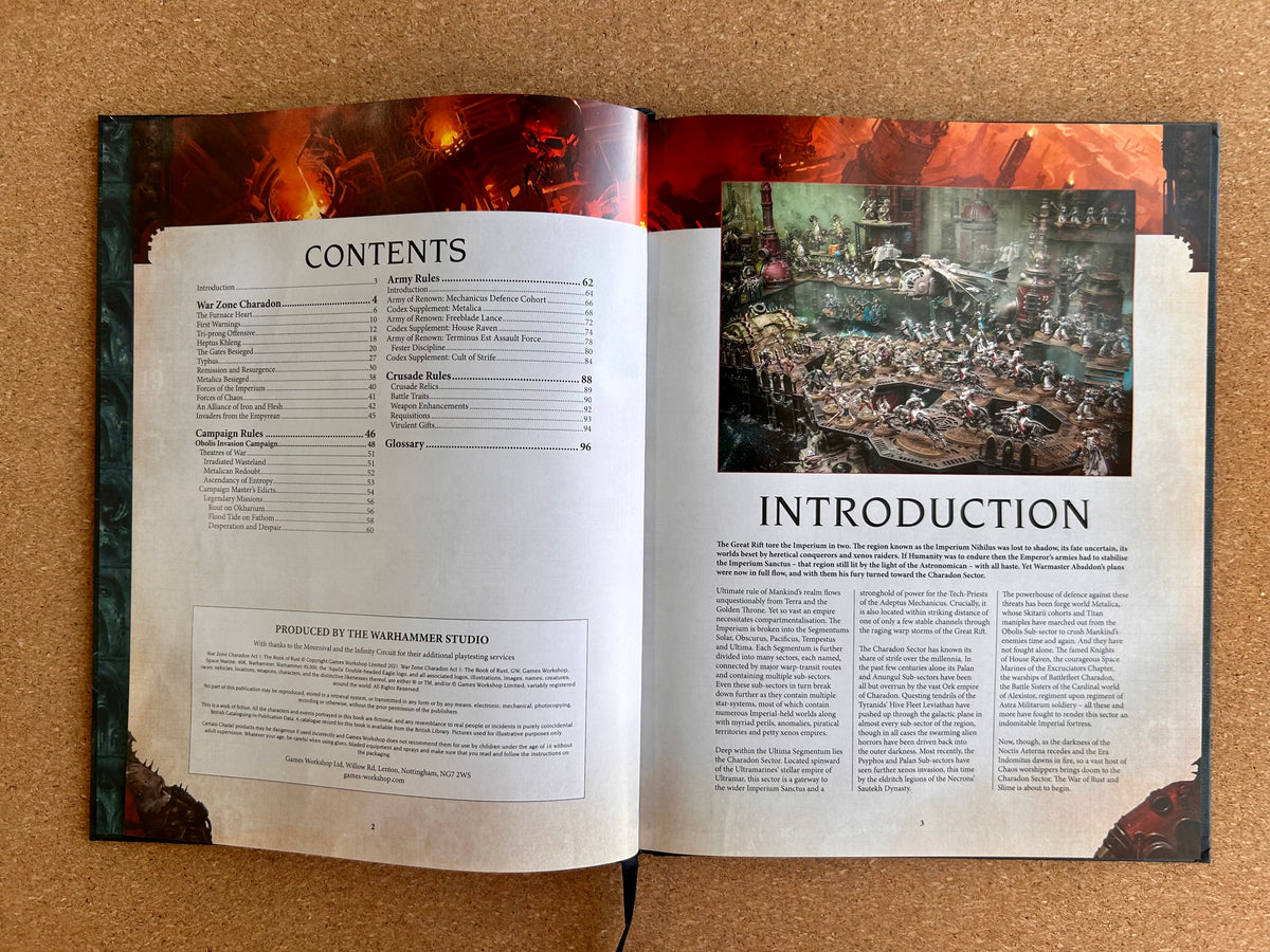 Warhammer 40K - Act I: The Book of Rust War Zone Charadon - Games Workshop Hardcover (2021)