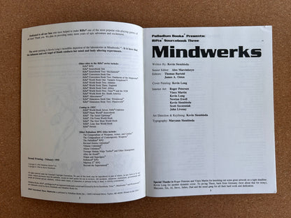 Rifts Sourcebook Three: Mindwerks - Palladium Books Paperback (1995)