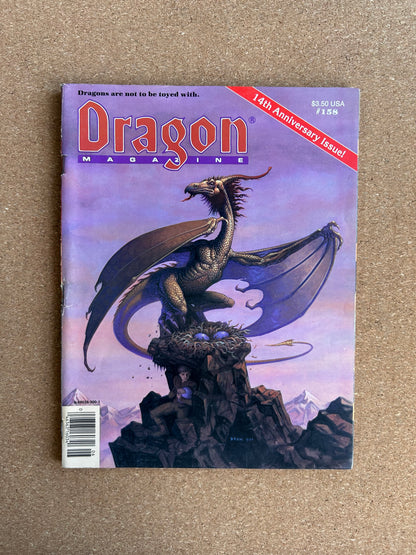 Dragon Magazine Issue #158- TSR Magazine (June, 1990)