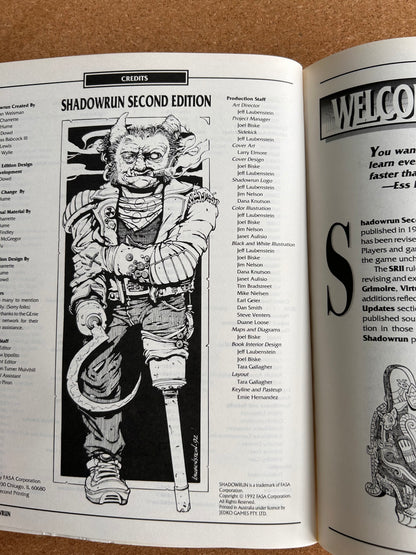 Shadowrun Second Edition - Core Rulebook 7901 - FASA Paperback (1992)