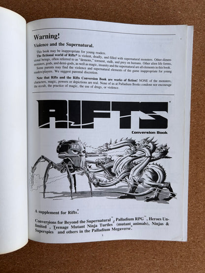 Rifts Conversion Book - Palladium Books Paperback (1996)