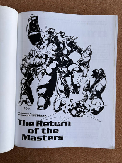 Robotech: RPG Book Six - The Return of the Masters - Palladium Paperback (1998)