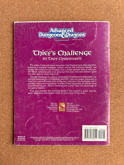 Advanced Dungeons & Dragons - Thief’s Challenge - TSR9420 HHQ2 - Paperback (1993)