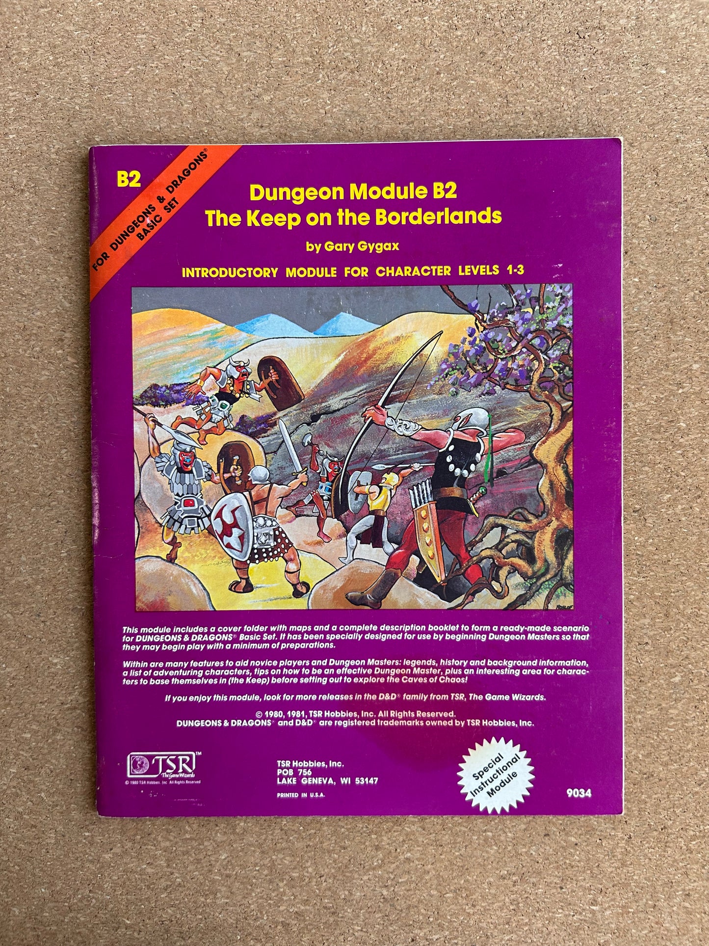 Dungeons & Dragons Module B2 - The Keep on the Borderlands - TSR9034 - Paperback (1981)